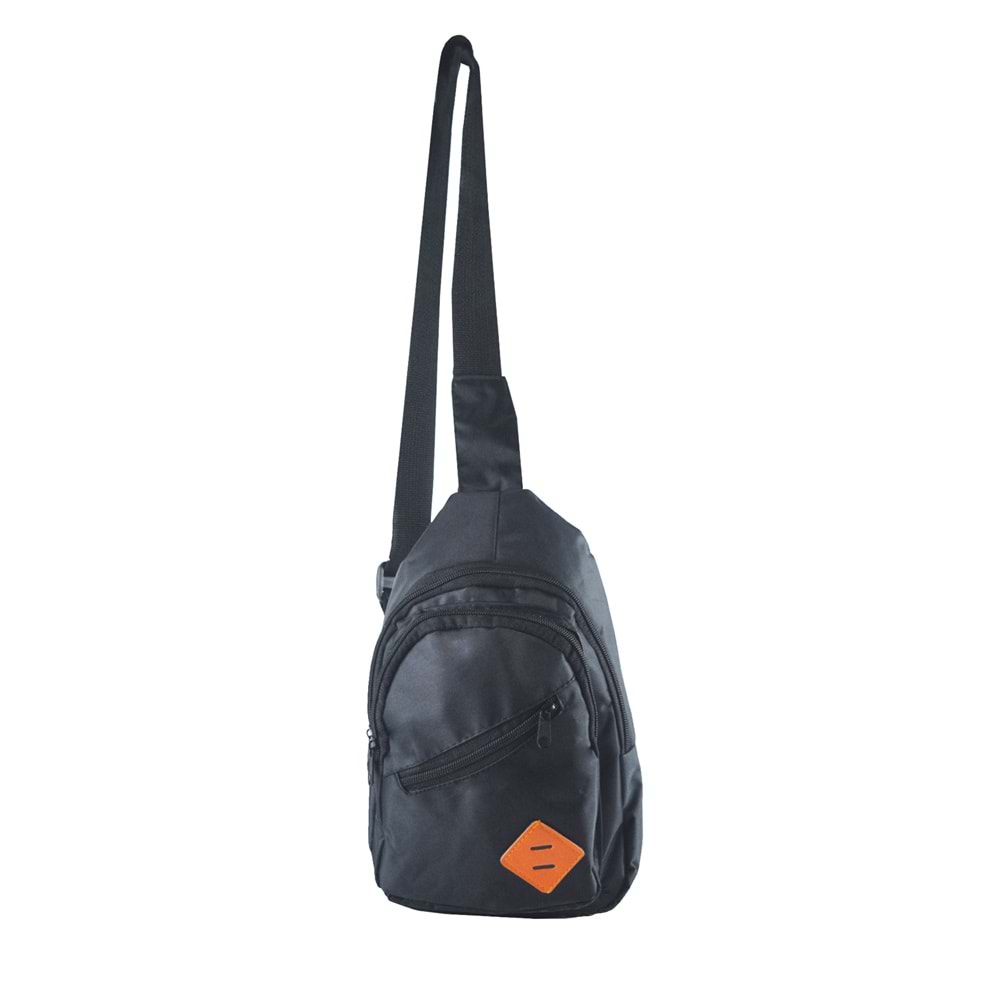 Vg Unisex Bodybag Çapraz Askılı Göğüs ve Sırt Çantası - Siyah