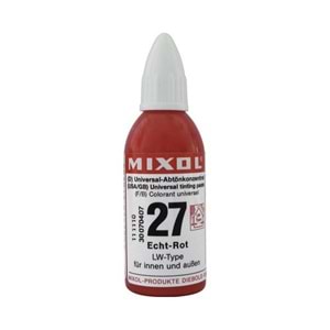 Mixol Renk Tüpü Tam Kırmızı No:27 - 20ml