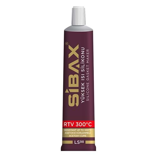 Sibax Sıvı Conta Yüksek Isı Silikonu Kırmızı 50 ml